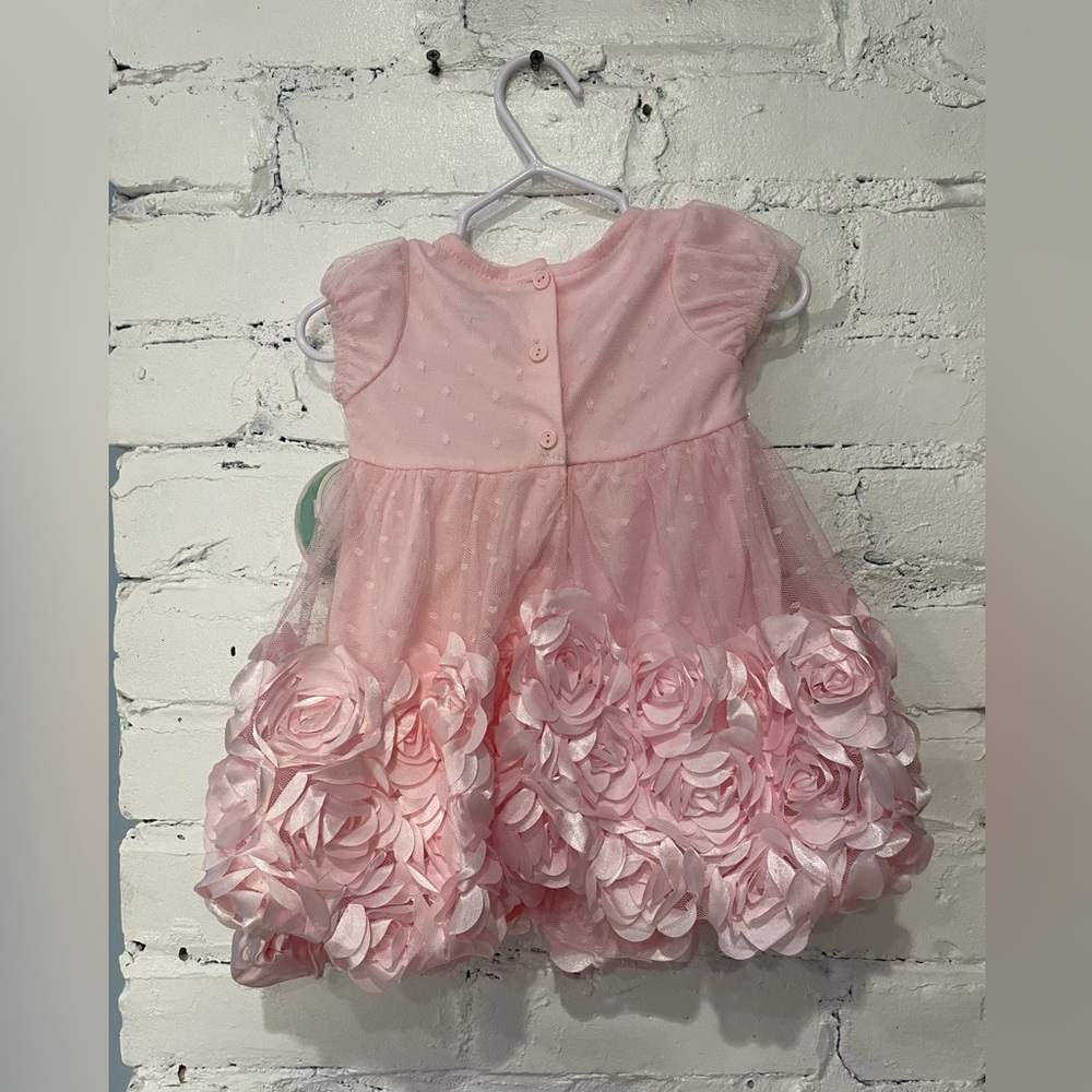 NWT Nannette Baby Pink Floral 2 piece dress - 6-9m - Picture 2 of 6